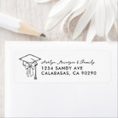 Minimalistische afstudeerdop met boog etiket (Insitu)