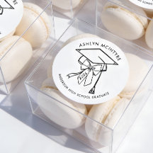 Minimalistische afstudeerdop met boog