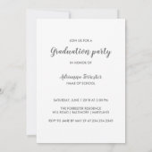 Minimalistische afstudeerfeest foto kaart (Achterkant)