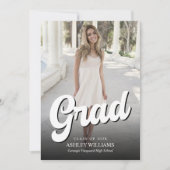 Minimalistische afstudeerfeest foto kaart (Voorkant)