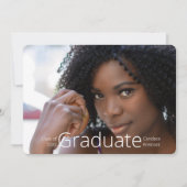 Minimalistische afstudeerfoto-aankondiging/ kaart (Voorkant)