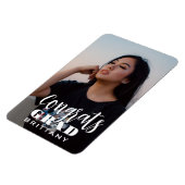 Minimalistische afstudeerfoto-magneet – Aangepaste Magneet (Linkerzijde)