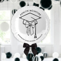 Minimalistische afstudeerhoed met strik Custom