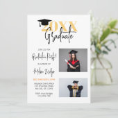 Minimalistische afstudeerpartijklasse van 2024 Col Kaart (Staand voorkant)