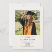 Minimalistische afstudeerparty in fotoboog kaart (Achterkant)