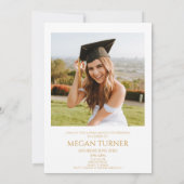 Minimalistische afstudeerparty in fotoboog kaart (Achterkant)