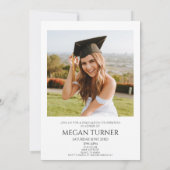 Minimalistische afstudeerparty in fotoboog kaart (Achterkant)