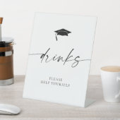 Minimalistische Afstuderen Drinken Reclamebord Met Voetstuk (Insitu)