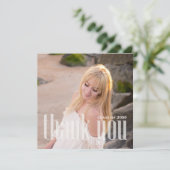 Minimalistische Afstuderen foto Bedankt Custom Kaart (Staand voorkant)