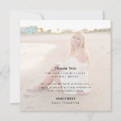 Minimalistische Afstuderen foto Bedankt Custom Kaart (Achterkant)