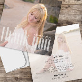 Minimalistische Afstuderen foto Bedankt Custom Kaart