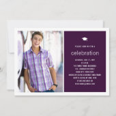 Minimalistische Afstuderen foto Eenvoudige GraduPa Kaart (Achterkant)