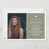 Minimalistische Afstuderen foto Eenvoudige GraduPa Kaart (Achterkant)