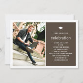 Minimalistische Afstuderen foto Eenvoudige GraduPa Kaart (Achterkant)