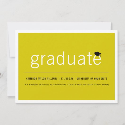 Minimalistische Afstuderen foto Eenvoudige GraduPa Kaart (Voorkant)