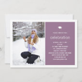 Minimalistische Afstuderen foto Eenvoudige GraduPa Kaart (Achterkant)