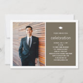 Minimalistische Afstuderen foto Eenvoudige GraduPa Kaart (Achterkant)