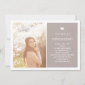 Minimalistische Afstuderen foto Eenvoudige GraduPa Kaart (Achterkant)