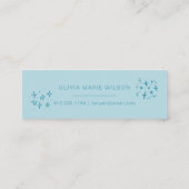 Minimalistische Afstuderen Icon Naam Kaart Blauw Mini Visitekaartje (Achterkant)