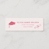 Minimalistische Afstuderen Icon Naam Kaart Light P Mini Visitekaartje (Voorkant)