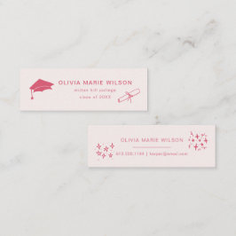 Minimalistische Afstuderen Icon Naam Kaart Light P Mini Visitekaartje