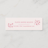 Minimalistische Afstuderen Icon Naam Kaart Light P Mini Visitekaartje (Achterkant)