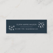 Minimalistische Afstuderen Icon Naam Kaart Navy Bl Mini Visitekaartje (Achterkant)