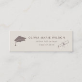 Minimalistische Afstuderen Icon Naam Kaart Sandy B Mini Visitekaartje (Voorkant)