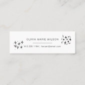 Minimalistische Afstuderen Icon Naam Kaart Wit Mini Visitekaartje (Achterkant)