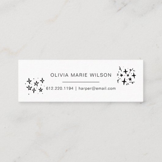 Minimalistische Afstuderen Icon Naam Kaart Wit Mini Visitekaartje (Achterkant)