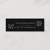 Minimalistische Afstuderen Icon Naam Kaart Zwart Mini Visitekaartje (Achterkant)