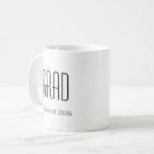 Minimalistische Afstuderen klasse van 2024 Koffiemok (Voorkant links)