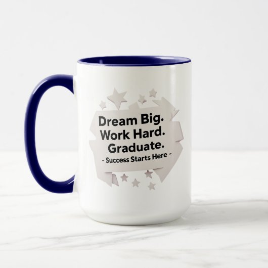 Minimalistische Afstuderen Mok – Dream Big 15oz Co (Links)
