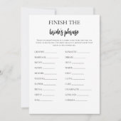 Minimalistische afwerking van de bruid zin bruids  kaart (Voorkant)