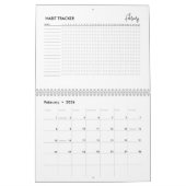 Minimalistische agenda voor Habit Tracker Kalender (Feb 2026)