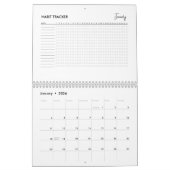 Minimalistische agenda voor Habit Tracker Kalender (Jan 2026)