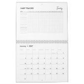 Minimalistische agenda voor Habit Tracker Kalender (Jan 2027)