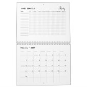 Minimalistische agenda voor Habit Tracker Kalender (Feb 2027)