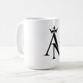 Minimalistische AK Monogram Koffiemok (Voorkant links)