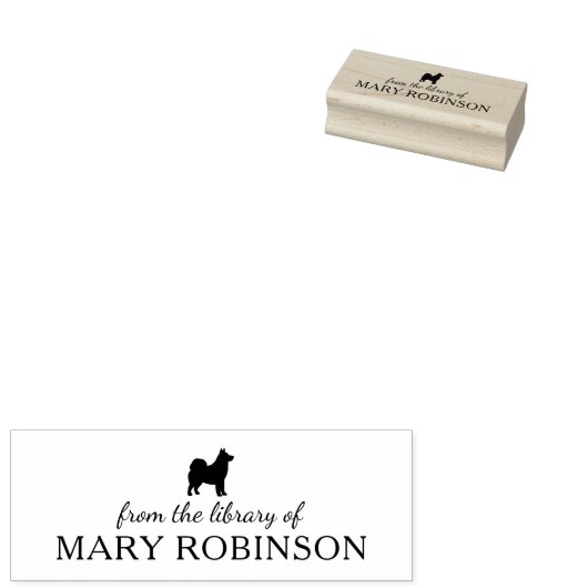 Minimalistische Alaska Malamute hond Rubberstempel (Gestempeld)