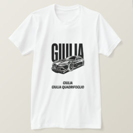 Minimalistische Alfa Romeo Giulia Quadrifoglio Ita T-shirt