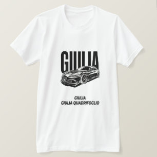 Minimalistische Alfa Romeo Giulia Quadrifoglio Ita T-shirt