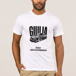 Minimalistische Alfa Romeo Giulia Quadrifoglio Ita T-shirt