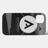 Minimalistische algemene aannemer Logo - zwart-wit Case-Mate iPhone Case (Achterkant (horizontaal))