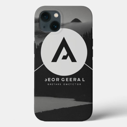 Minimalistische algemene aannemer Logo - zwart-wit Case-Mate iPhone Case (Achterkant)