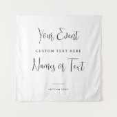 Minimalistische All Events Banner, Aangepaste naam Wandkleed (Voorkant)