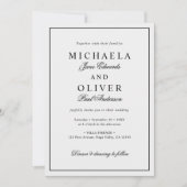 Minimalistische alles-in-één elegante typografie b kaart (Voorkant)