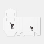 Minimalistische Alpine Chamois berggeit op sneeuw Bedankdoosjes (Uitgevouwen)