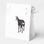 Minimalistische Alpine Chamois berggeit op sneeuw Bedankdoosjes (Achterkant)