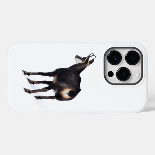 Minimalistische Alpine Chamois berggeit op sneeuw Case-Mate iPhone Case (Achterkant (horizontaal))